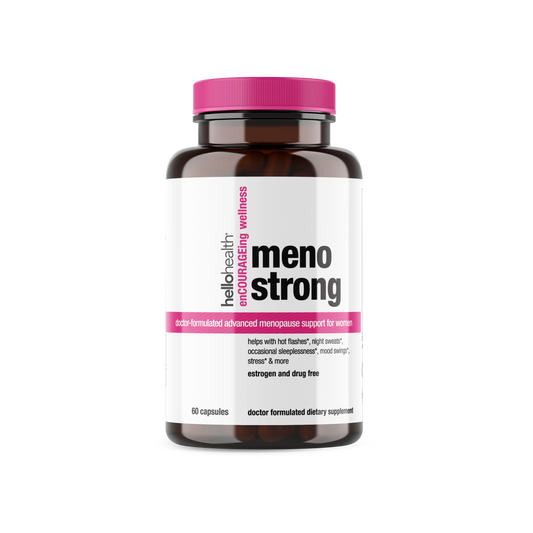 Menopause Supplements for Women - Meno Strong Perimenopause Supplement for Night Sweats Relief, Sleeplessness, Mood Swings, Natural Hormone Balance, Stress, Hot Flashes Menopause Relief - 60 Capsules