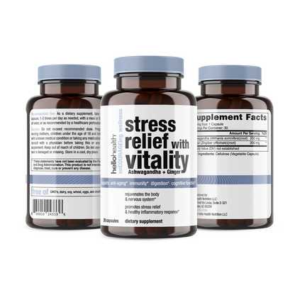 Stress Relief with Vitality (Ashwagandha + Ginger)
