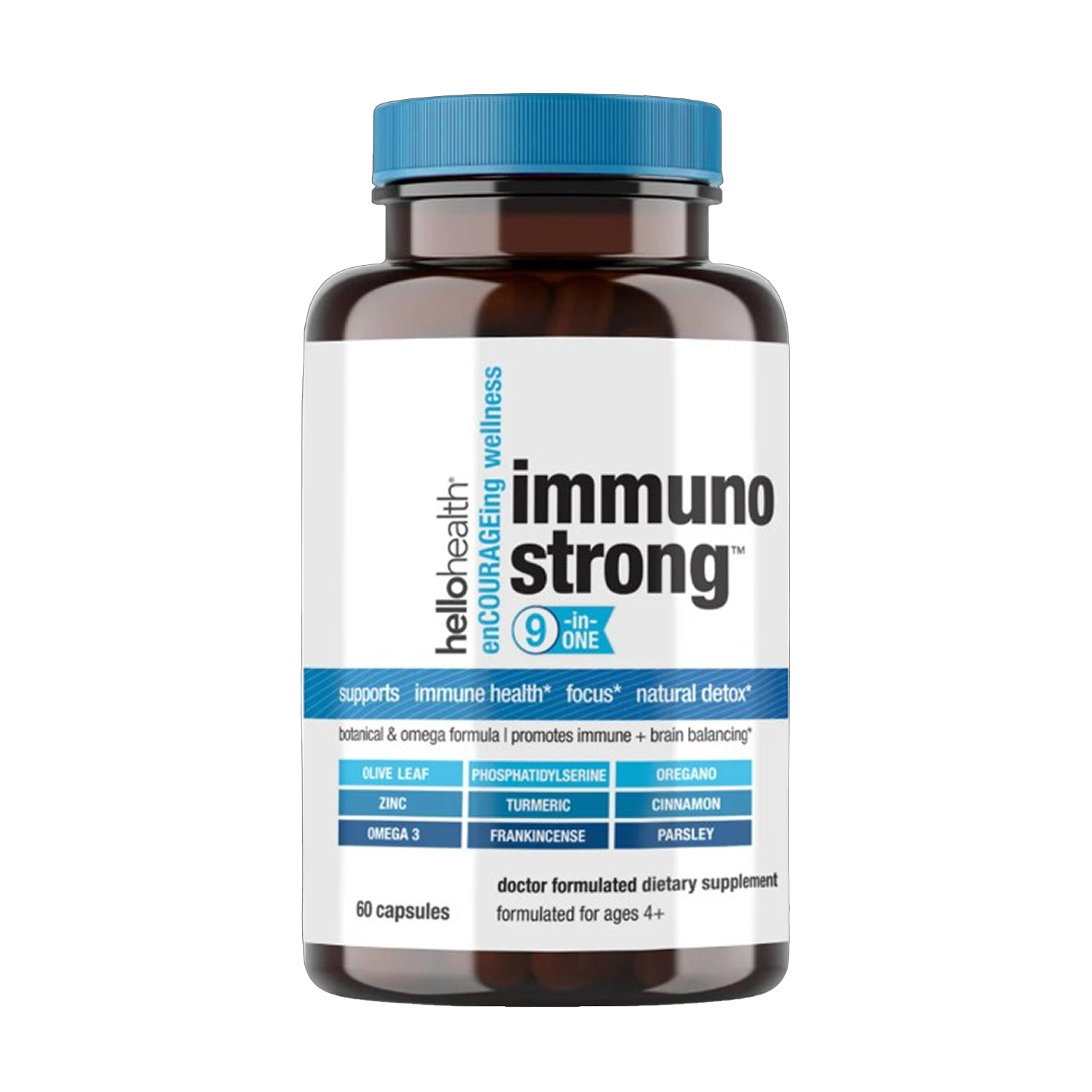 Hello Health 9-in-1 Immune Support Natural & Detox capsules