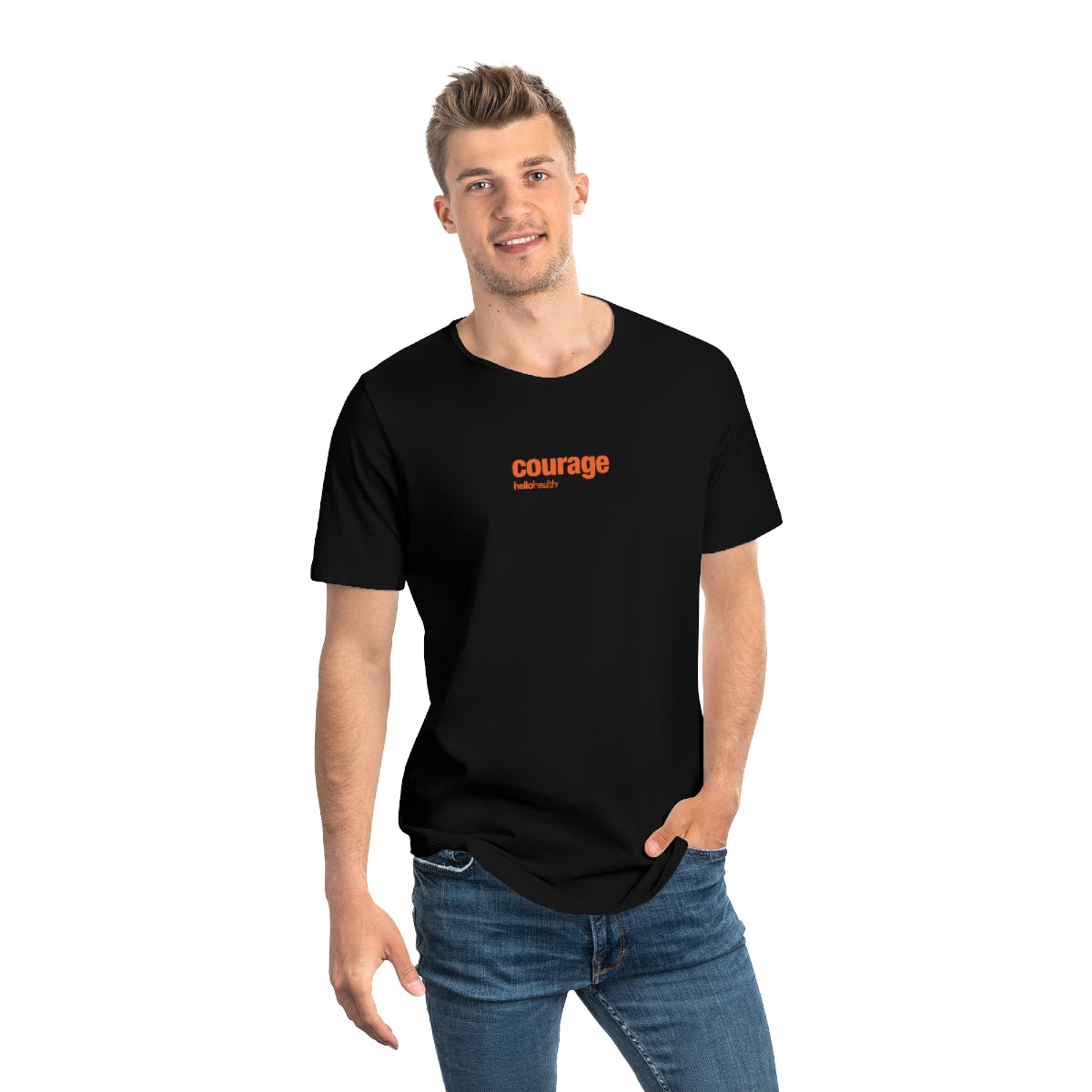 courage Jersey Curved Hem Tee