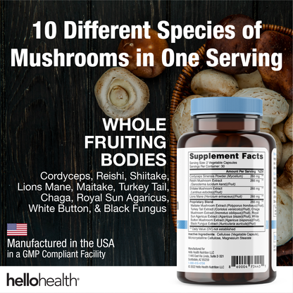 10-in-1 Mushroom Complex capsules